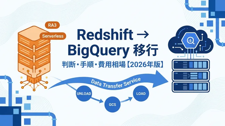 Amazon RedshiftからBigQueryへの移行判断と手順｜費用相場とSQL方言差【2026年版】