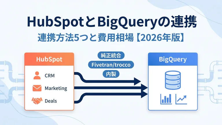 HubSpotのデータをBigQueryに連携する方法5つと費用相場【2026年版】