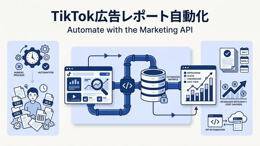 TikTok広告レポート自動化のやり方｜Marketing APIからAI分析まで