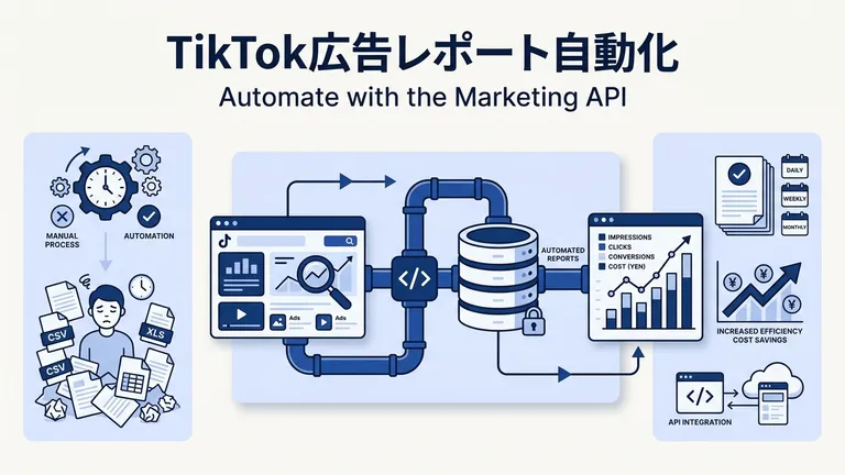 TikTok広告レポート自動化のやり方｜Marketing APIからAI分析まで