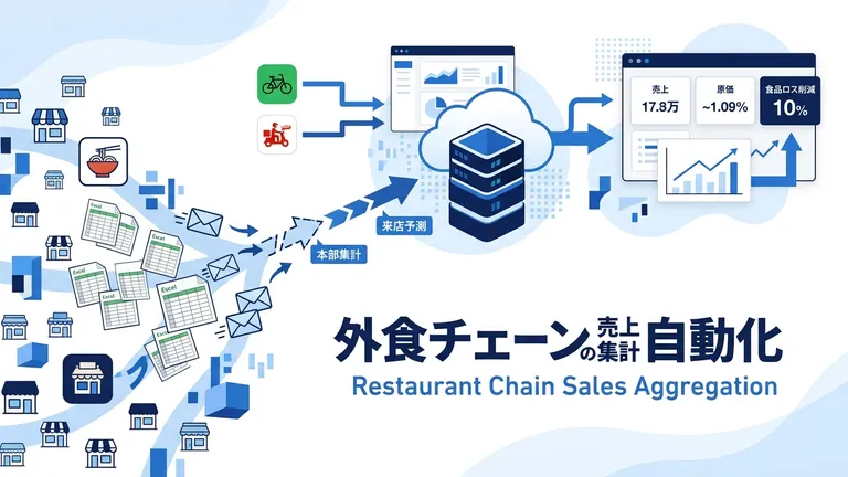 外食チェーンの売上集計をExcelから自動化するには｜2026年版