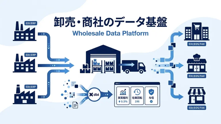 卸売・商社のデータ基盤｜取引・在庫データを統合する方法と費用