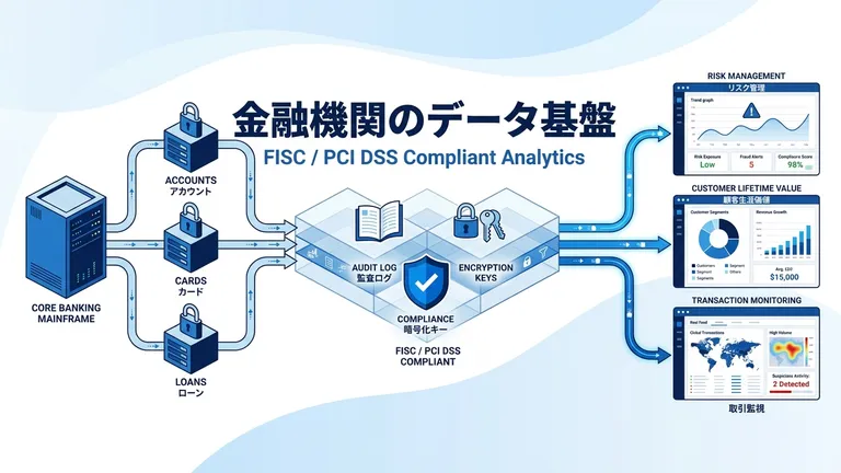 金融機関のデータ基盤｜FISC・PCI DSS対応と分析基盤の作り方【2026年版】