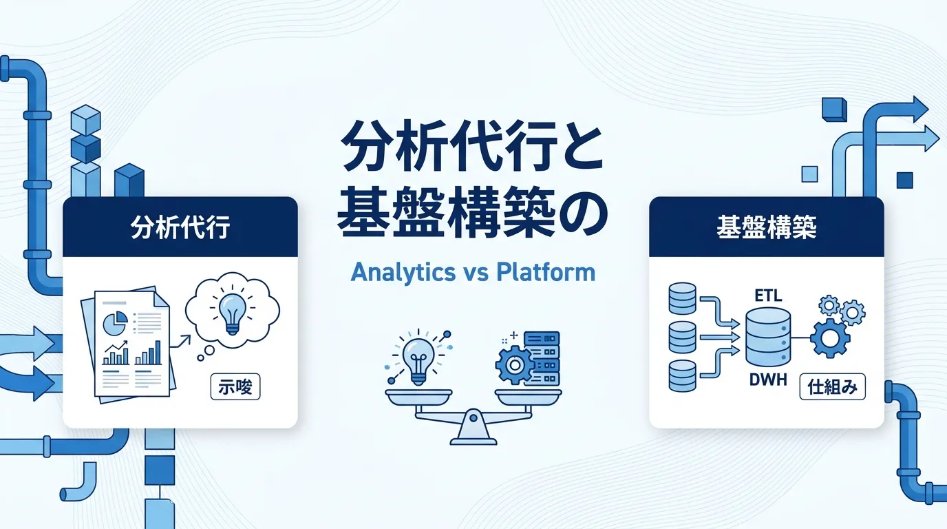 データ分析の外注・代行とは？基盤構築との違い