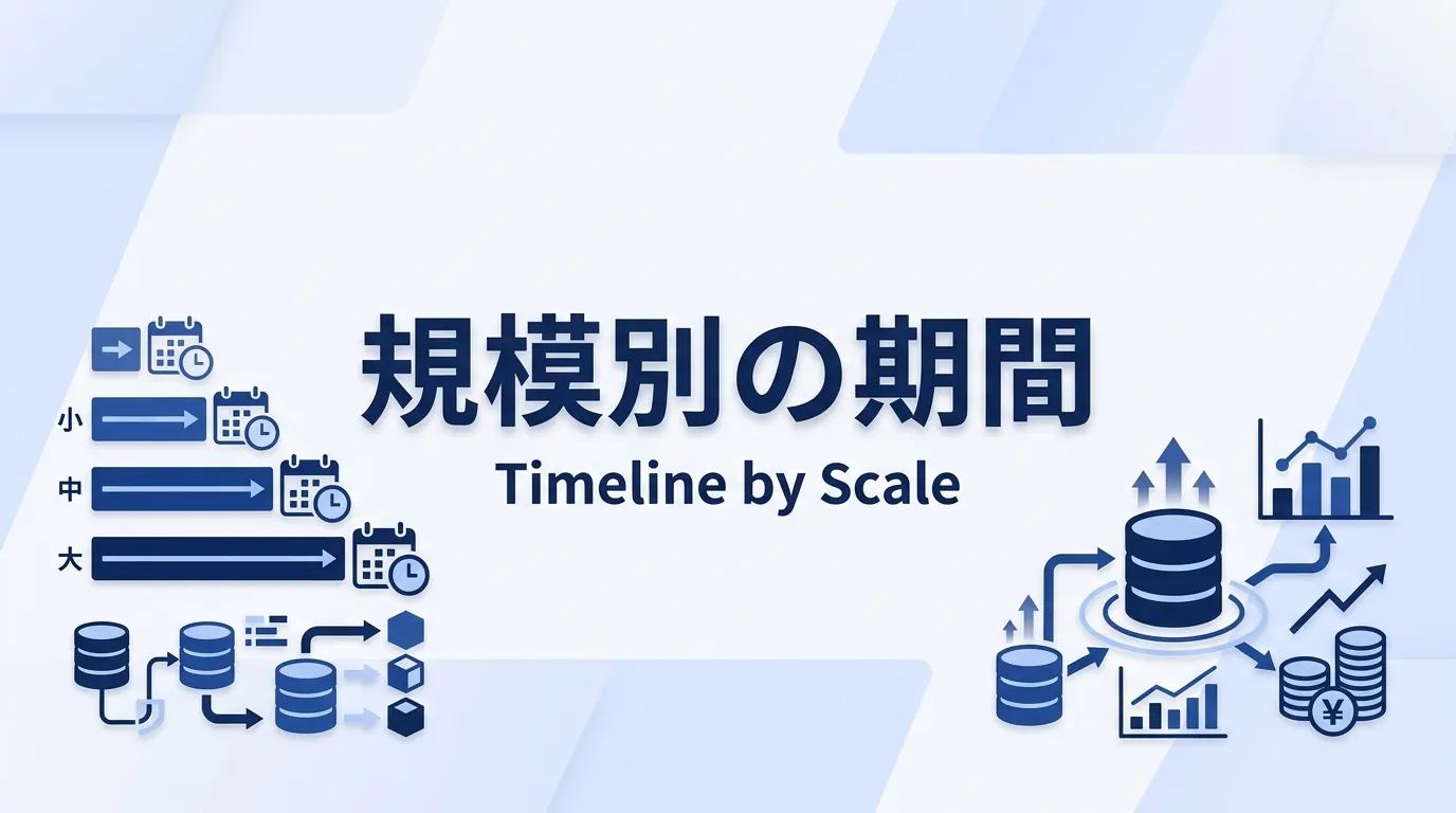 データ基盤構築の期間の規模別目安