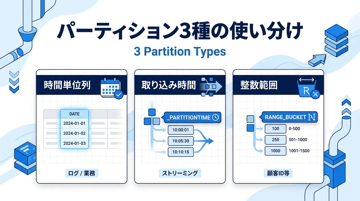 パーティション分割の3種類と選び方