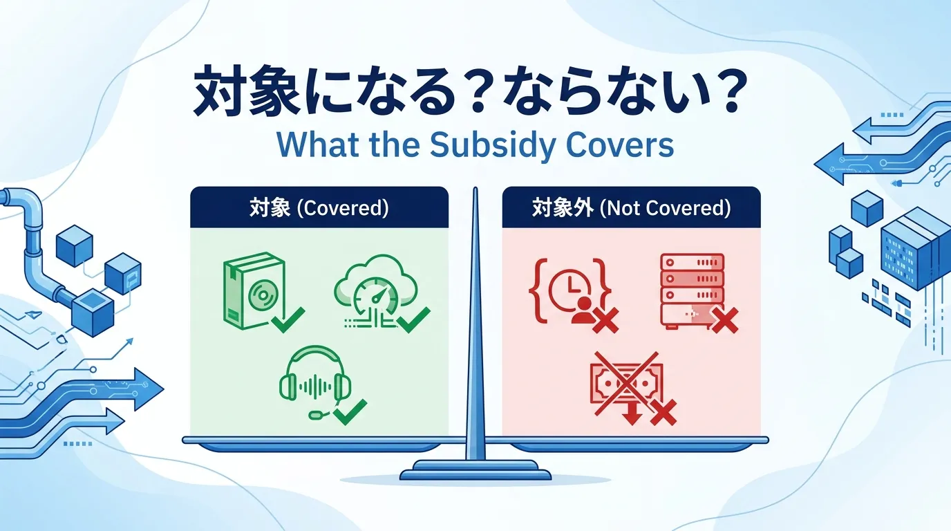 補助金の対象になる費用とならない費用の切り分け