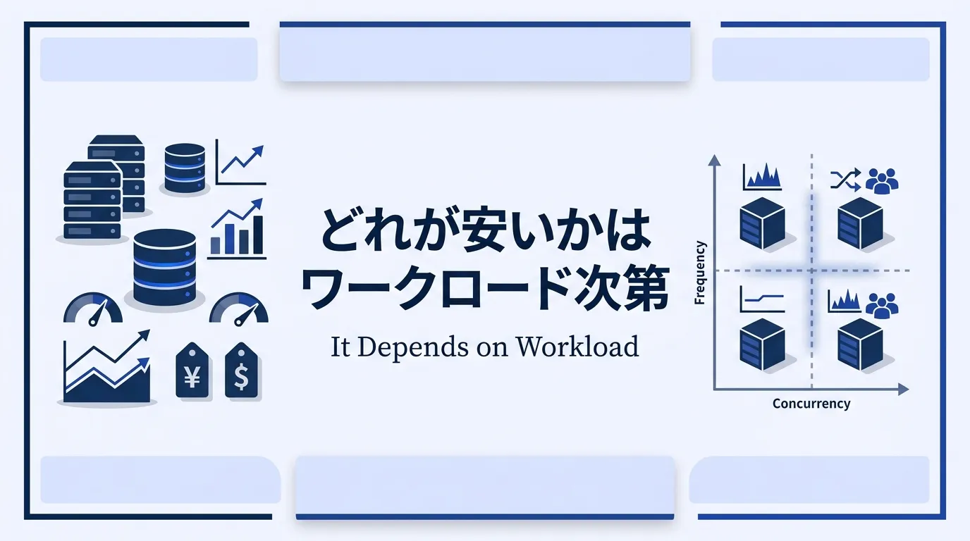 どれが安いかはワークロードで決まる