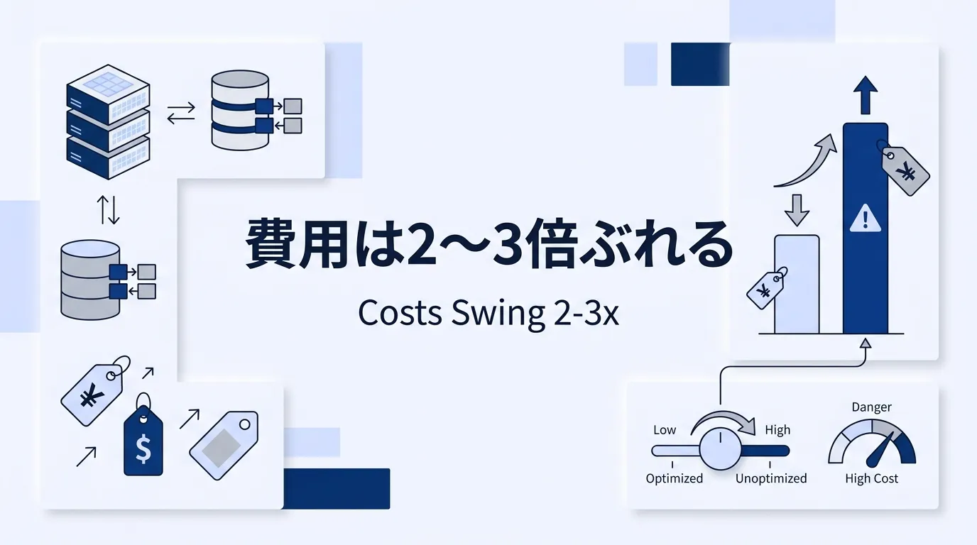 同じ処理でも費用は2〜3倍ぶれる