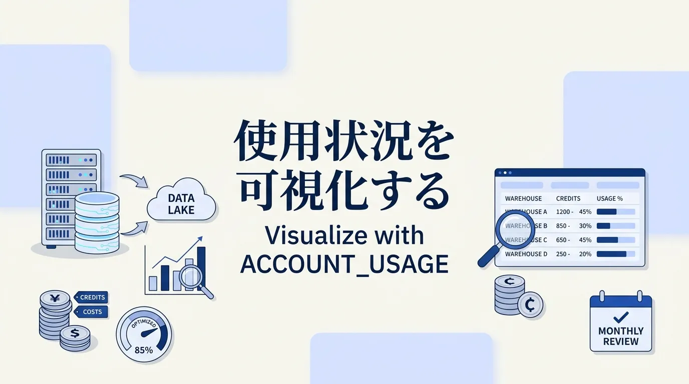 Snowflakeの使用状況を可視化する：ACCOUNT_USAGE